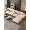 thumbnail image 3 of Leather Sofa Living Room Italian Minimalist Small Apartment Color Matching Chaise Sofa My Lux Decor Round, 3 of 12