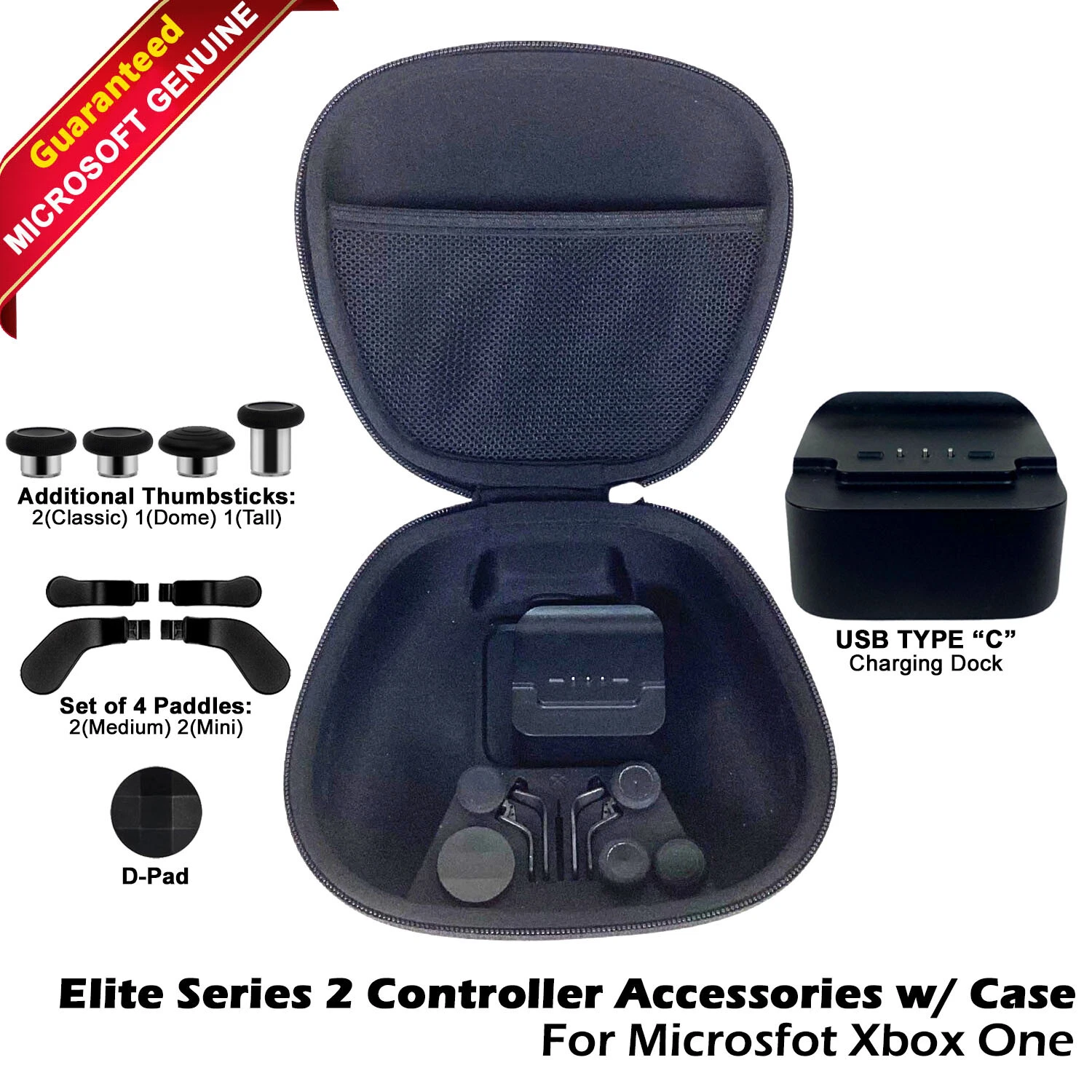 Microsoft, Xbox Elite Series 2 Carrying Case with Charge Stand, Black ...