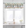 thumbnail image 2 of Sage Green Pumpkins Kitchen Valances for Windows Farmhouse Linen Window Valance Curtain for Living Room Window Treatment Fall Thanksgiving Floral Farmhouse Valance Rod Pocket Topper, 54 x 18 Inch, 2 of 6
