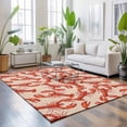 thumbnail image 3 of Large Area Rugs 8'x10', Coastal Lobster Carpet Runner Indoor Outdoor Rugs Home Decor Aesthetic, Summer Beach Ocean Marinelifes Red Brown Non Slip Mats Washable Accent Rug for Living Room Bedroom, 3 of 8