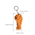thumbnail image 3 of Riforla Chicken Leg Chicken Wing Model Pendant Interesting Chicken Rice Krispies French Fries Food Play Key Chain Hanging Decoration Chicken Leg Keychains A, 3 of 4