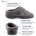 thumbnail image 4 of isotoner Womens Cozy Terry Hoodback Clog Slipper with Soft Memory Foam, Comfort Arch Support, and an Indoor/Outdoor Sole 9.5-10 Deep Periwinkle, 4 of 7