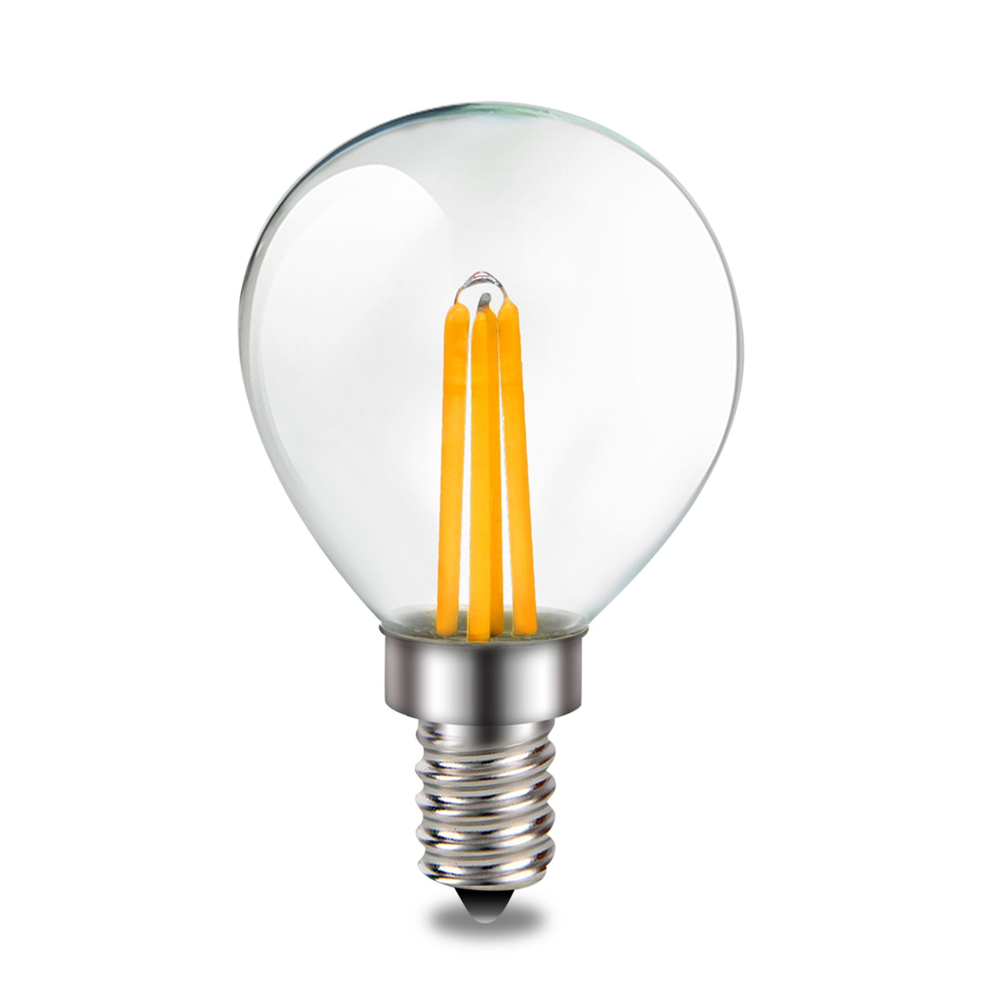 Ruiandsion E12 LED Vintage Bulb Warm White 4 Filaments 400LM 3W 110V for Bedroom Lamp Ambience Dining Festival Decor,(pack of 10)