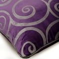 thumbnail image 2 of The HomeCentric Sofa Cushion Cover, Purple Throw Pillow Cover Pack of 2, 24x24 inch (60x60 cm) Velvet Silver Print Pillow Case Accent Pillow, Purple Pillow Cover - Wishful Scrolls, 2 of 3