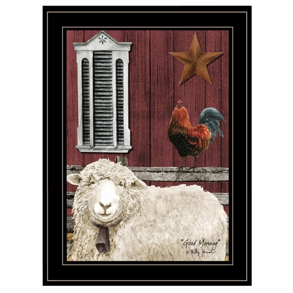 TrendyDecor4U Good Morning By Billy Jacobs Framed Print BJ1055-704G