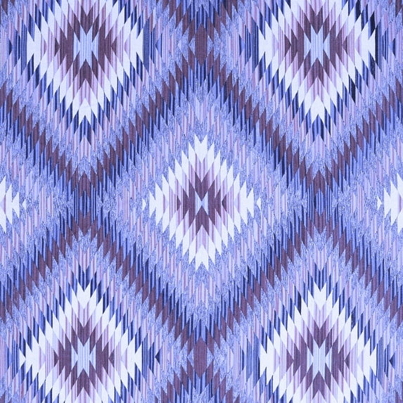 Ahgly Company Indoor Square Southwestern Blue Country Area Rugs, 6' Square