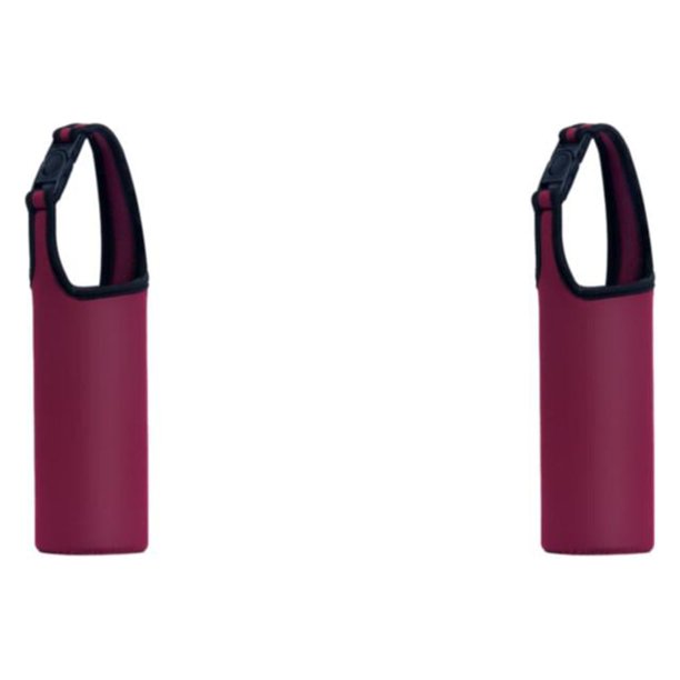 Naiovety Funda de botella de neopreno esencial para el hogar de PU - Beber a temperatura Durable Fácil de limpiar Funda para botella Funda para Vino rojo 2piezas