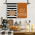 thumbnail image 2 of chaungfeng Orange Pumpkin Print Hand Towels, Black and White Striped Kitchen Hand Towel, Autumn Thanksgiving Harvest Tea Hand Towel, Fall Kitchen Towels, Seasonal Decoration (25.5"x17.7"), 2 of 7