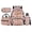 Capybara Pink, variant on Jeiento Capybara 17 Inch Schoolbag for Boys Girls 4-Piece Set Lunch Bag Pencil Case Water Bottle Holder Lightweight Large Capacity Backpack for Kids Back to School