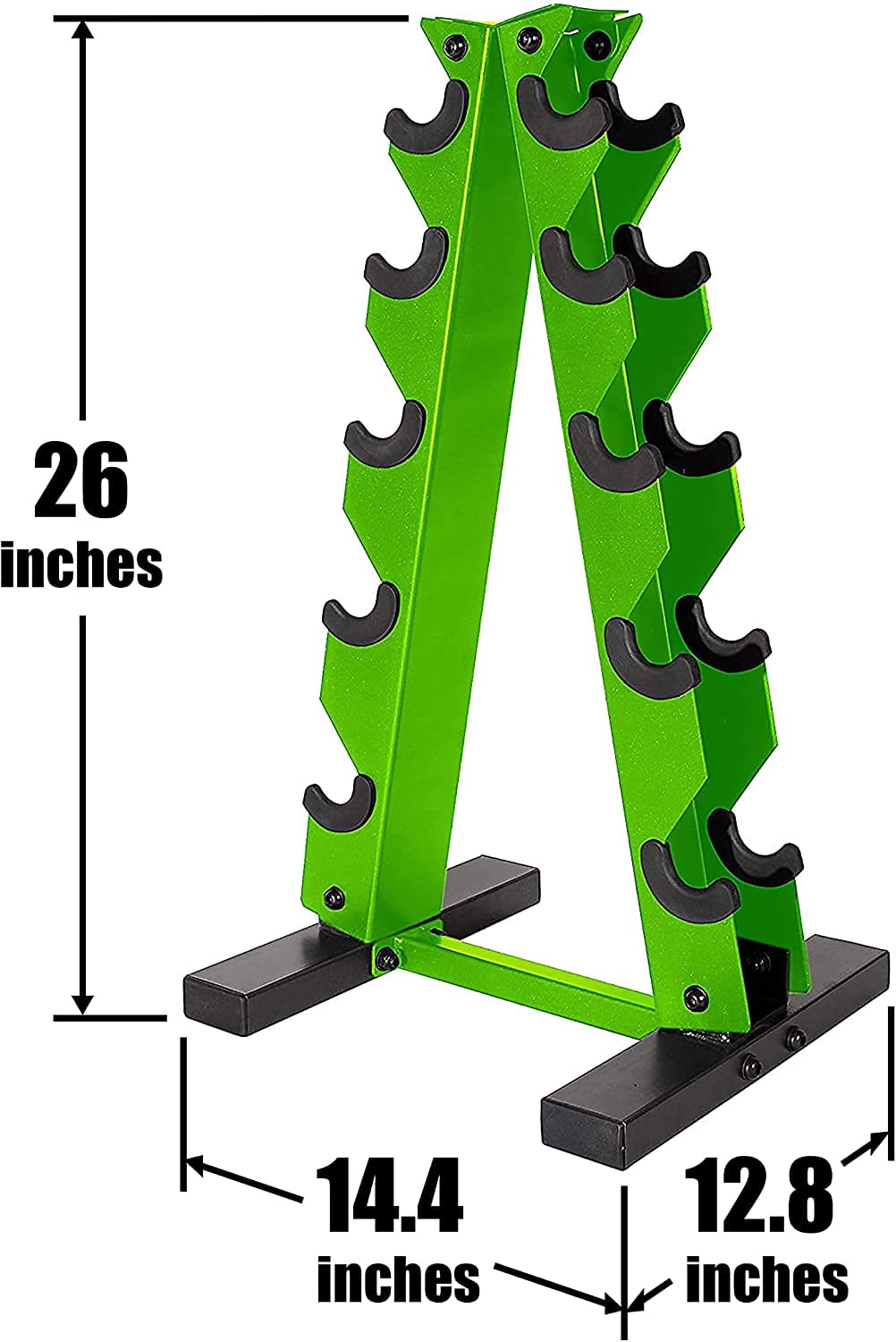WF Athletic Supply Rubber Coated Hex Dumbbell Set, 5-25Lb