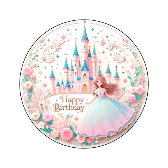 7.5x Inch Edible Cake Toppers – Princes Themed Birthday Party Collection of Edible Cake Decorations