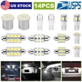 thumbnail image 4 of (14 Pcs) T10/31mm/36mm/41mm/1156 Festoon LED Light Bulb Interior Dome Map LED Lights License Plate Trunk Side Positioning Lights 6000K White, 4 of 5