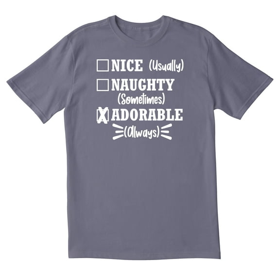 TotallyTorn Nice Usually Naughty Sometimes Adorable Always Novelty Sarcastic Funny Mens Graphic T Shirts