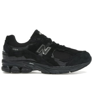 New Balance Men's 2002R Triple Black Suede Running Shoes, from