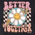 thumbnail image 6 of Wild Bobby Retro Better Together Daisy Smiley Face Checkered Background Vintage Men Premium Tri Blend Tee, True Black, X-Large, 6 of 6
