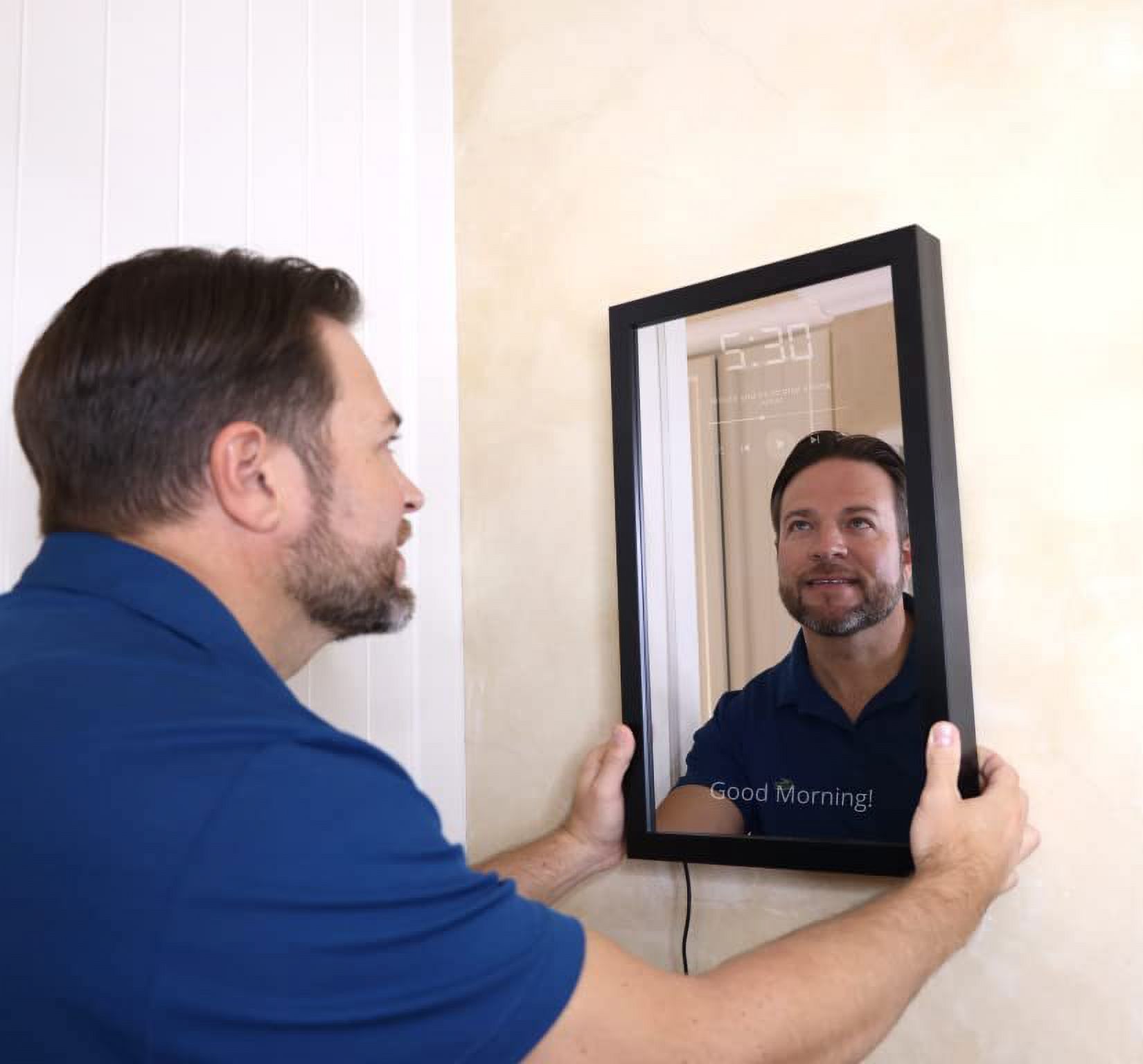 Vilros Magic Mirror V4-2 Way Mirror with Internal LCD Screen for Smart Mirrors Projects-Great for Raspberry Pi Black