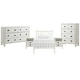 thumbnail image 2 of Alaterre Furniture Windsor 5-Piece Bedroom Set with Slat Twin Bed, 2 Nightstands, 5-Drawer Chest and 6-Drawer Dresser, Driftwood White, 2 of 3