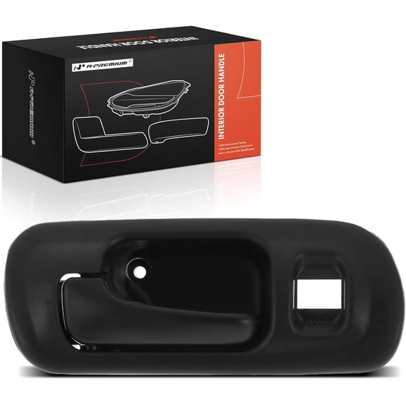 A-Premium Front Left Driver Side Interior Door Handle Compatible with Honda Civic 1996 1997 1998 1999 2000 Sedan, Black, with Power Locks, Replace# 72161S01A01ZA