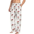 thumbnail image 2 of Uemuo Different Mushrooms Pattern Men's Wide Leg Palazzo Lounge Pants with Pockets Light Weight Loose Comfy Casual Pajama Pants-X-Large, 2 of 9