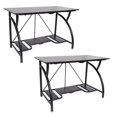thumbnail image 4 of Origami Multi Purpose Folding Office Furniture Table Desk, Black (2 Pack), 4 of 5