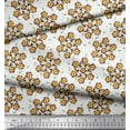 thumbnail image 3 of Soimoi Polyester Crepe Fabric Leaves & Floral Artistic Printed Fabric 1 Yard 42 Inch Wide, 3 of 3
