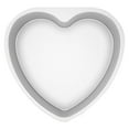 thumbnail image 2 of 8-Inch Heart Shaped Aluminum Cake Pan - Non-Stick Baking Mold for Wedding Parties and Special Occasion Chocolate Bread - Silver, 2 of 9