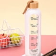 thumbnail image 4 of Botella de Agua Vidrio 1 L con Marca Tiempo, Portátil, Tapa Bambú, Sin Plomo, Deportiva, Silicona, Color Negro., 4 of 6
