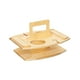 thumbnail image 4 of Mesa de picnic portátil, elementos esenciales de picnic de madera prácticos y plegables de madera, mesa con bandeja para refrigerios para barbacoa, color madera, 4 of 9