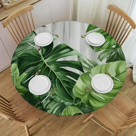 

Sheronv 1718156925721595 Round Table Cover Stain Resistant Washable Indoor Outdoor Tablecloth Kitchen Dining Wedding Parties 100% Polyester Fiber 38-42