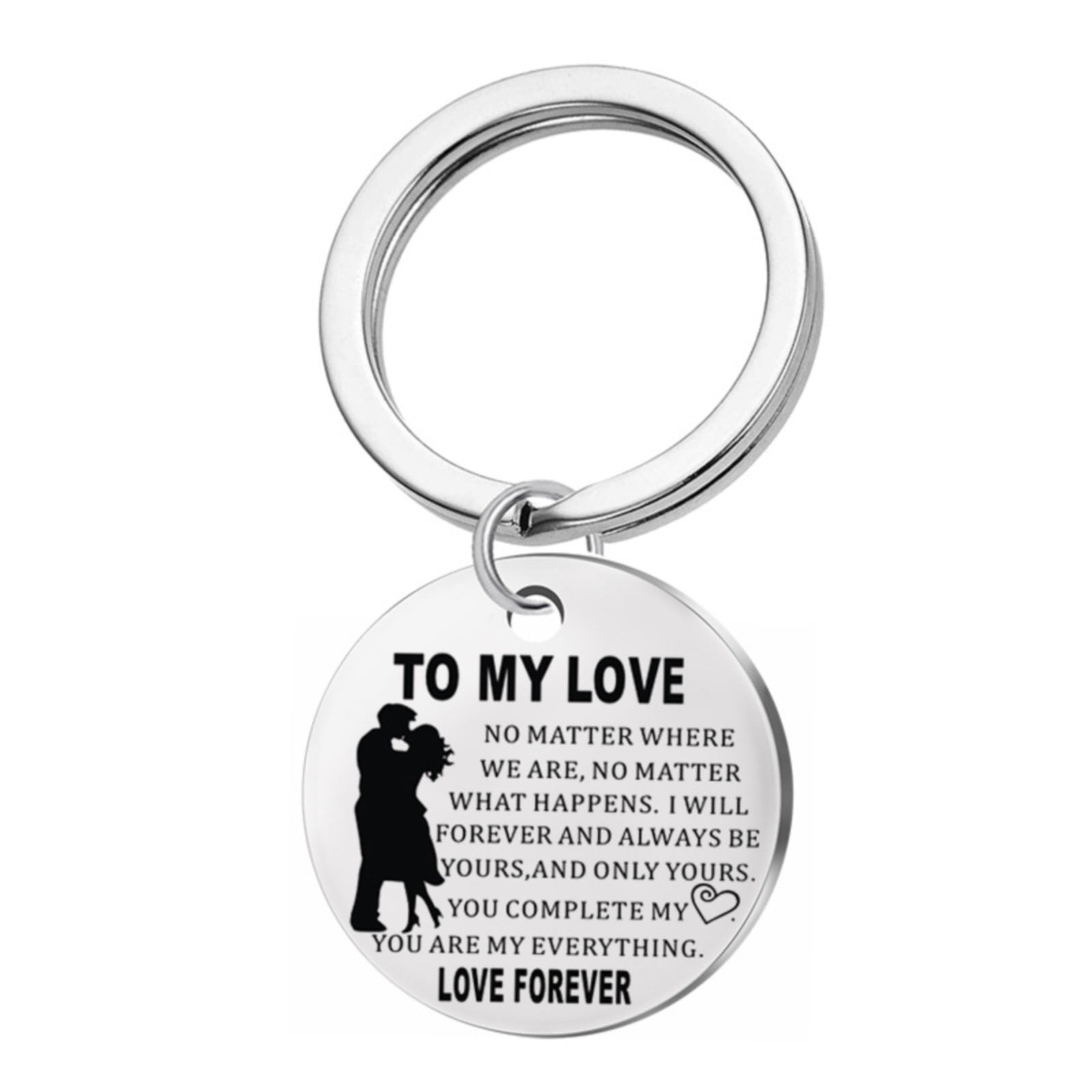Frehsky keychain accessories Couple Keychain Heart Shaped Ring