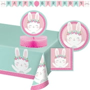 Creative Converting Pink Bunny Party Birthday Party Kit, 27 Count