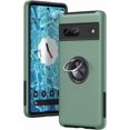 thumbnail image 1 of KOMI for Google Pixel 7 Case, Slim Fit Shockproof Protective Phone Case for Pixel 7, Military-Grade Drop Protection with Ring Kickstand [Magnetic Car Mount Feature] Case for Google Pixel 7 Green, 1 of 5