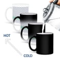 thumbnail image 4 of 3drose, Letter F Monogram on Grey and White Chevron with Mint 2d Personalized Tag - Gray Zigzags - Zig Zags, 11oz Magic Transforming Mug, 4 of 7