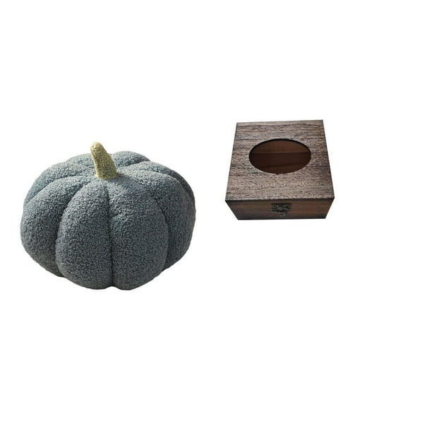 Almohadas de calabaza de Halloween,Almohadas de calabaza de Halloween Decoración del hogar Suave,Cojines de calabaza para Halloween,peluches,sofá,Estuche para pañuelos de escritorio,Caja de