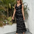 thumbnail image 6 of Math Dress Summer Street Style Bohemia Long Dresses Female Sleeveless Printed Maxi Dress, 6 of 9
