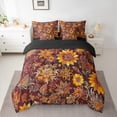 thumbnail image 2 of Manfei Exotic Style Bedding Comforter Set 7pcs for Teens Adults,Chic Floral Flowers Queen Bedding Sets Super Cozy,Vintage Aesthetics Queen Sheet Sets,Ultra Soft Home Decor,Reversible, 2 of 8