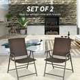 thumbnail image 4 of Outsunny Outdoor Wicker Dining Chair Rattan Foldable Chair Set of 2 Brown, 4 of 10