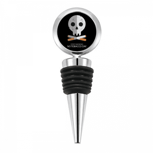 Logo Cartoon l Stop Smoking Bottle Stopper Stainless Steel Rubber Reusable