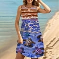 thumbnail image 2 of LYXSSBYX Plus Size Dresses for Curvy Women Women's Round Neck Sleeveless Gradient Tie Dyed Beach Dress, 2 of 9