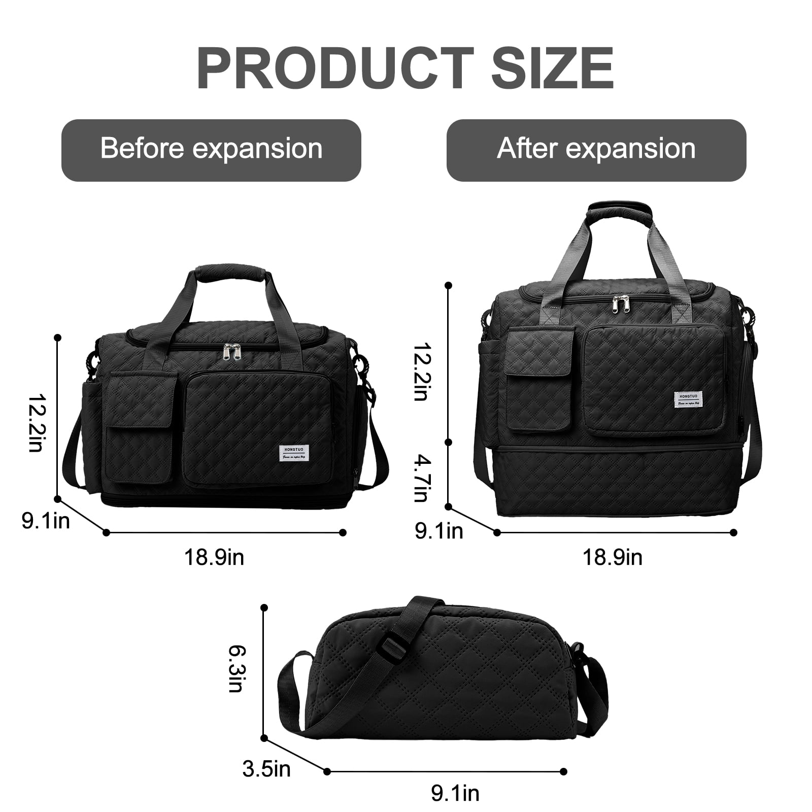 Gynky Travel Duffle Bag Weekender Bags for Women with Shoe Compartment Carry on Overnight Bag with Toiletry Bag Hospital Bag for Labor and Delivery Weekender Overnight Bag for Trave Sport Hospital