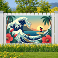 thumbnail image 5 of Tropical Theme Summer Beach Scenic Design Vacation Beach Banner Holiday Decorative for Outdoor Party Summer Event Seaside Celebration, 5 of 9