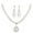 White, variant on UDIYO Royal Style Princess Imitation Pearl Teardrop Pendant Elegant Necklace Earrings