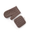thumbnail image 2 of Wosthever Guantes de horno Anti escaldado Antideslizante Algodón Hornos Manoplas Elementos de celosía Conjuntos de agarraderas modernas Barbacoa Asar a Herramientas y accesorios para hornear Café Wosthever HA071159-04, 2 of 6