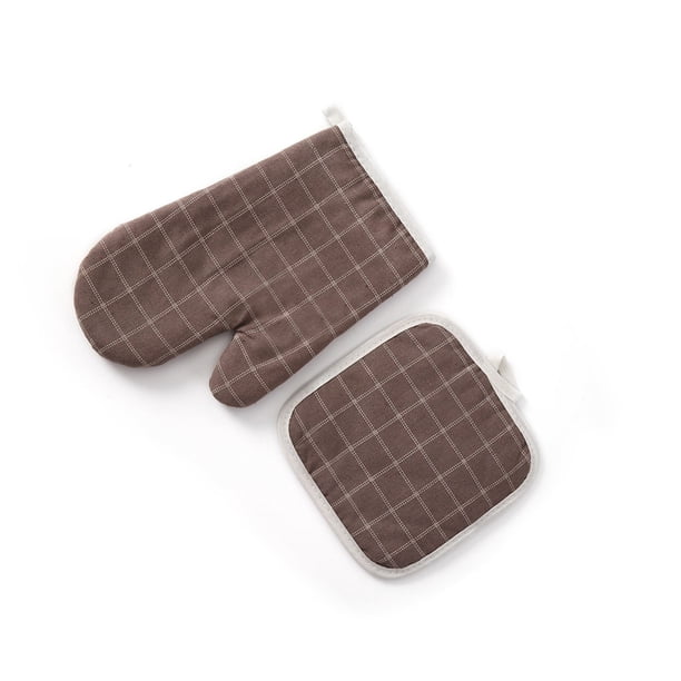Naiovety Guantes para horno Anti escaldado Resistente al calor Manoplas para hornos Agarraderas Elementos de celosía Conjuntos de agarraderas Herramientas y accesorios para hornear Café