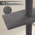 thumbnail image 4 of PAWZ Road 90-107" Floor to Ceiling Cat Tree Tower 4 Tier Tall Cat Climbing Posts Adjustable, Gray, 4 of 15