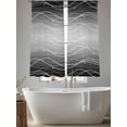 thumbnail image 4 of Black Gray Ombre Sheer Curtains 63 Inch Length 2 Panels Set, Modern Abstract Striped Polka Dots Voile Window Treatment Rod Pocket Curtains Sheers Drapes for Bedroom/Living Room/Kitchen 52x"63"x2, 4 of 7