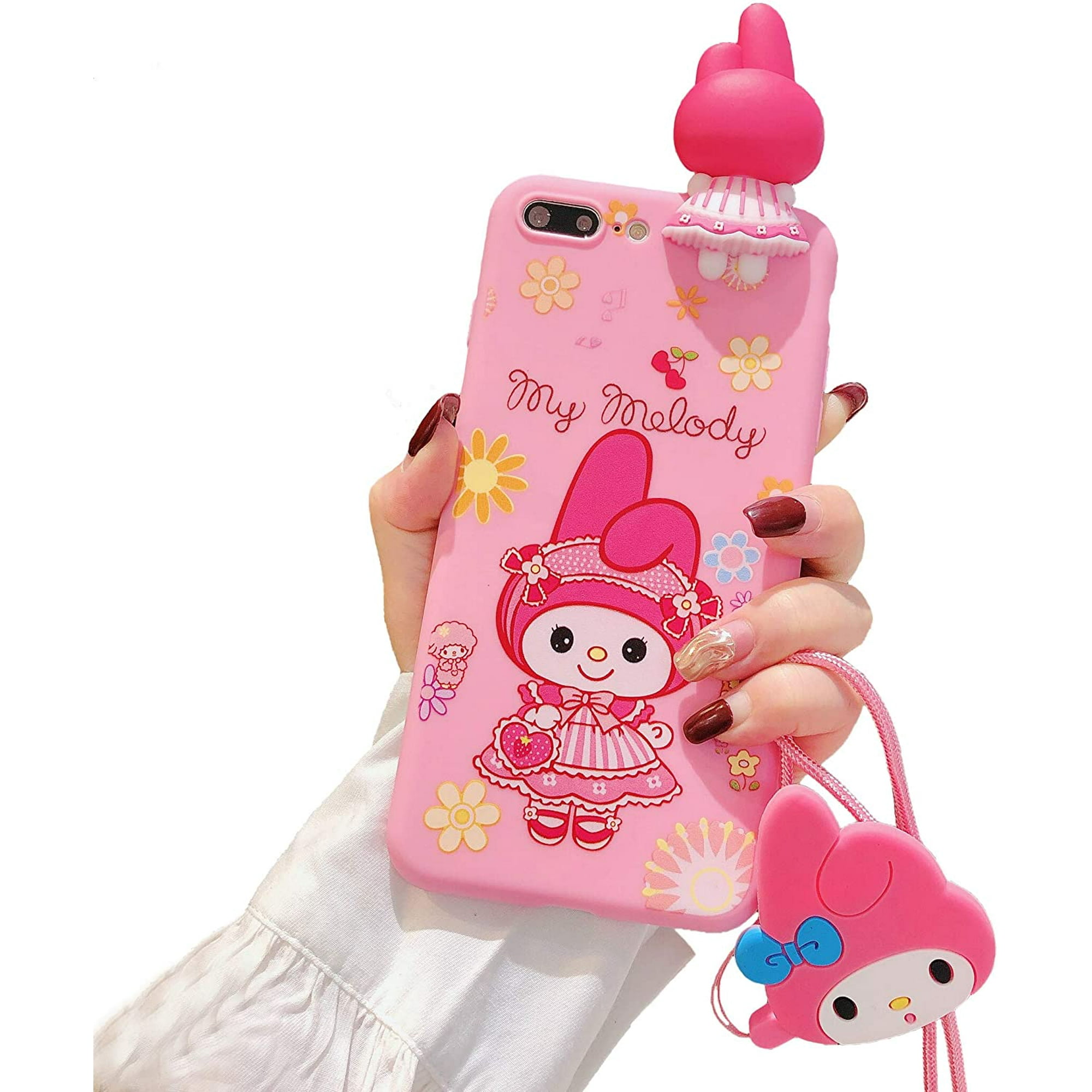 Étui IPhone 6 Plus à Rabat Magnétique - TPU + PU - Motif Dessin Animé - Blanc