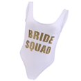 thumbnail image 1 of Trahe de Baño de Una Pieza Mujer Bañador Impreso de Letras Deportivo Cuello Cuadrado sin Respalda MOnokini Push Up para Playa - Blanco, L L Soledad Traje de baño de mujer, 1 of 10