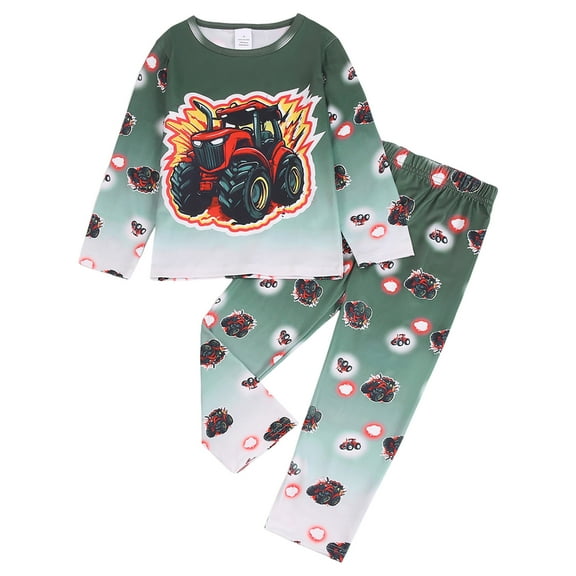 Xudanell Boys Fall Outfits Size 7 Dinosaur Print Cool and Colorful Set Pattern Daily Wear Baby Boy Winter Clothes