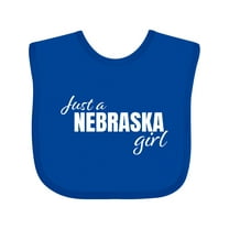 Inktastic Just a Nebraska Girl Born and Raised Girls Baby Bib